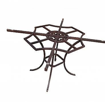 Wrought iron coffee table base, 1940s