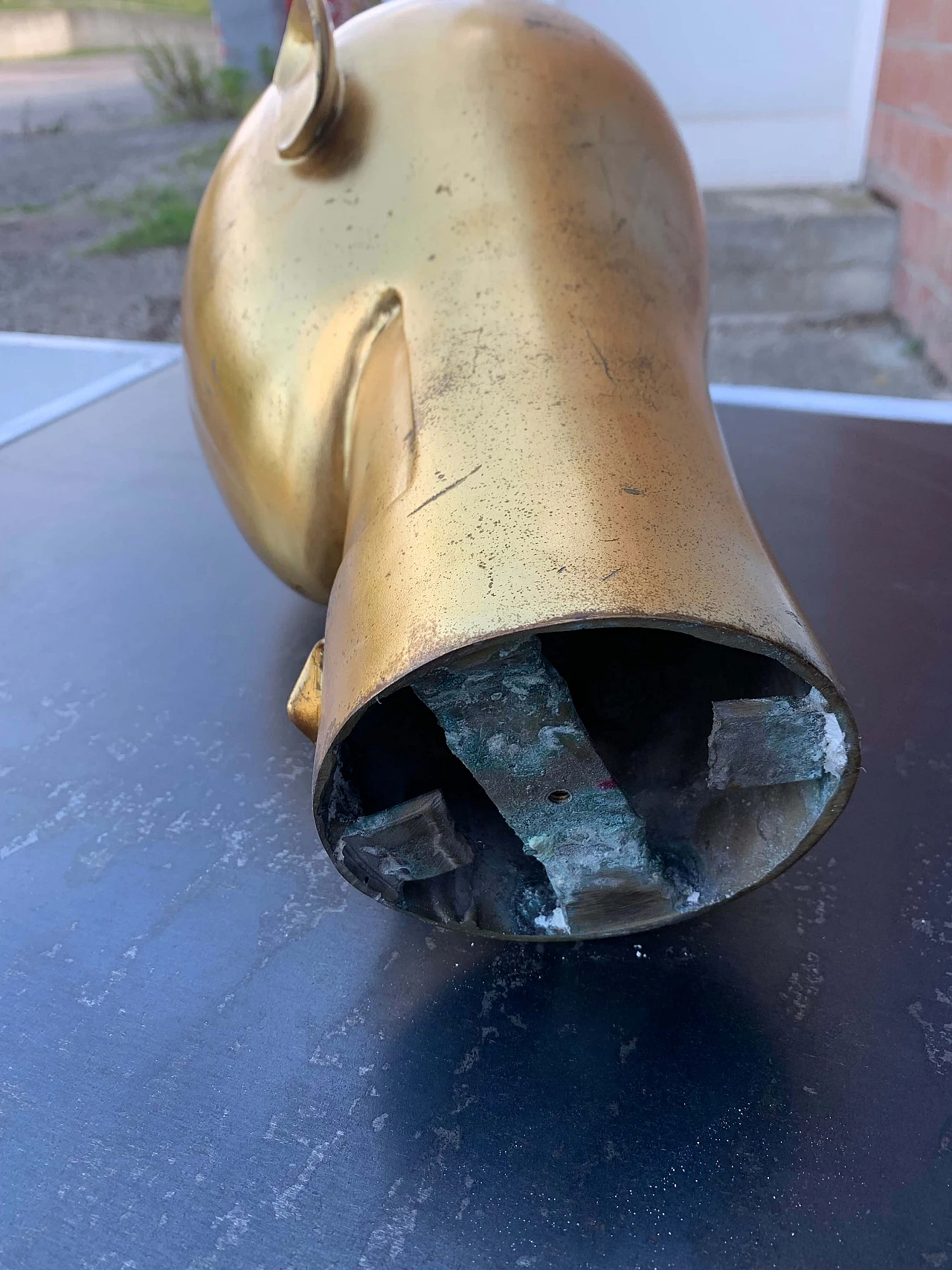 Futurist sculpture in gilded metal in the style of Franz Hagenauer, 1930s 1150290