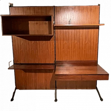 Urio modular teak bookcase by Ico & Luisa Parisi for Mim Roma, 1960s