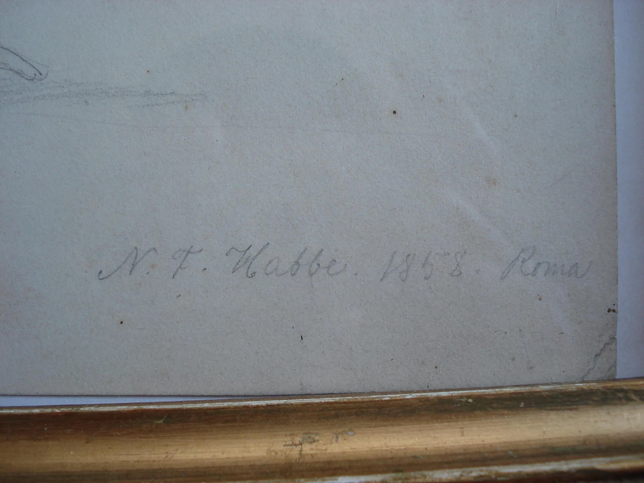 N. F. Habbe, carri nella campagna romana, disegno a matita su carta, 1858 5