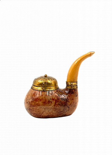 Pipe-shaped tobacco box by Aldo Tura for Macabo, 1950s