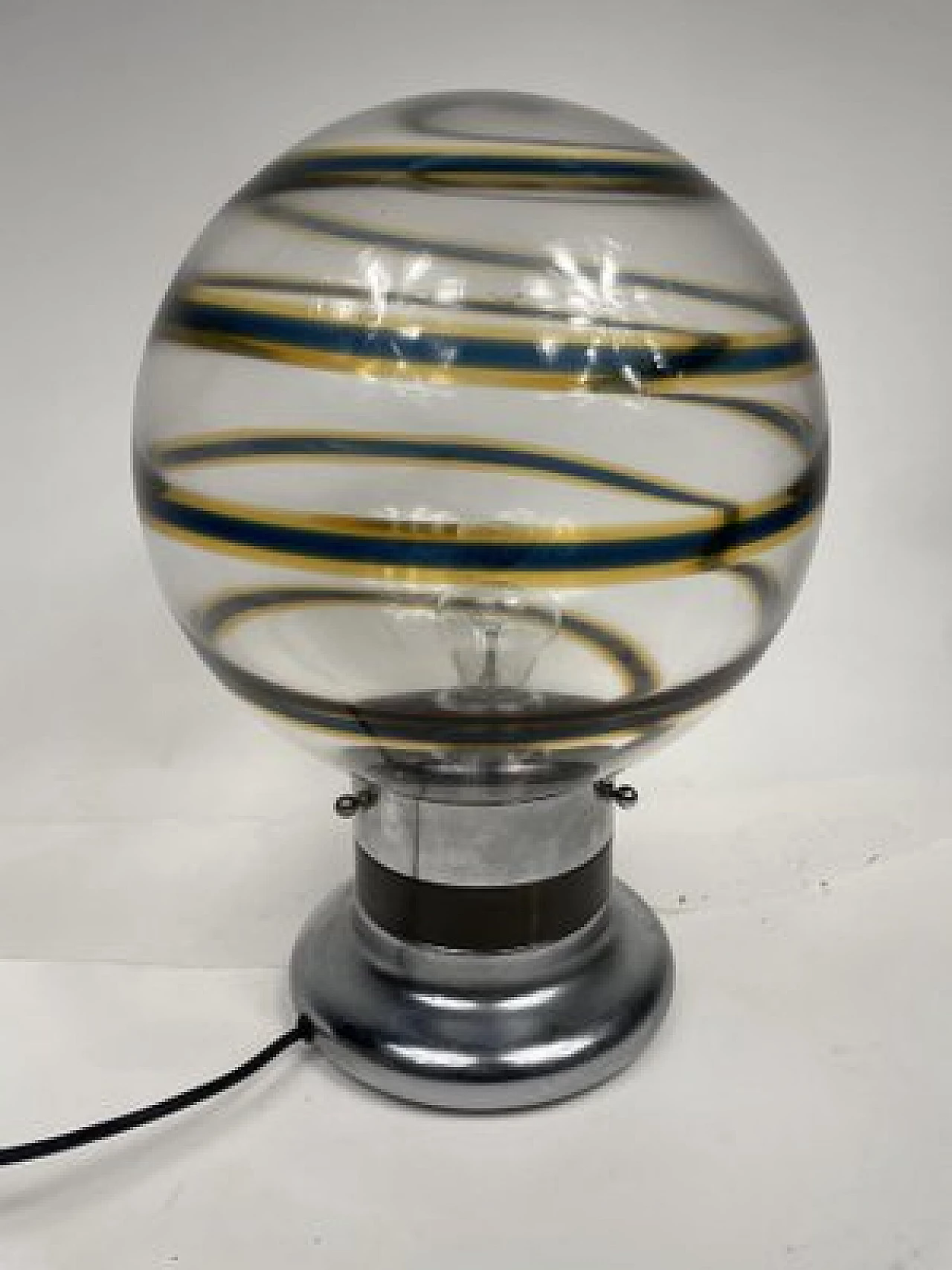 Lampada da tavolo in vetro di Murano attribuita a Toni Zuccheri, anni '60 1