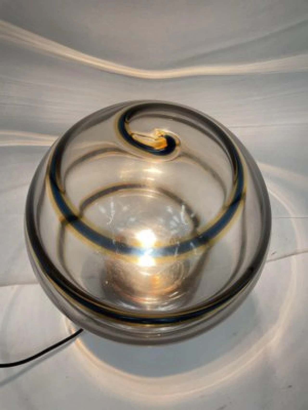 Lampada da tavolo in vetro di Murano attribuita a Toni Zuccheri, anni '60 3