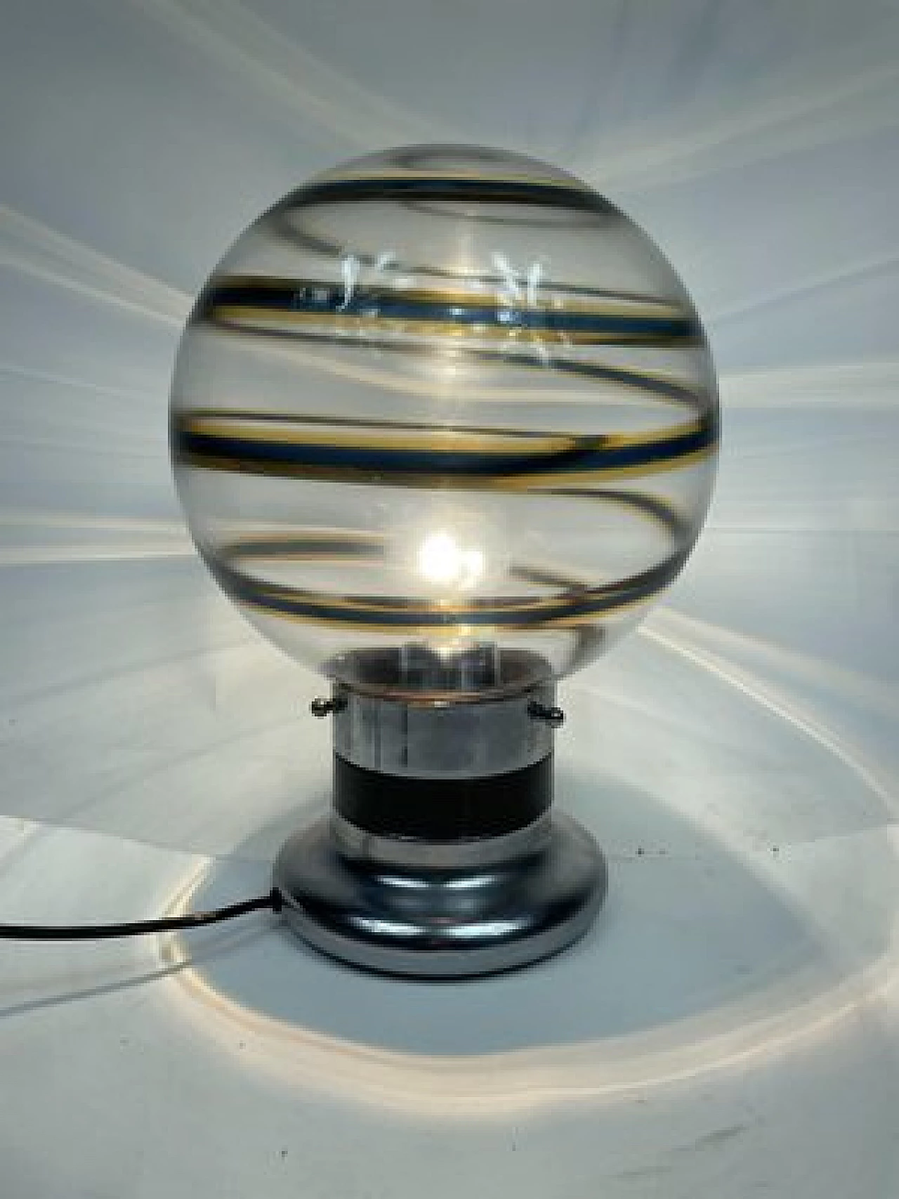 Murano glass table lamp attributed to Toni Zuccheri, 1960s 5