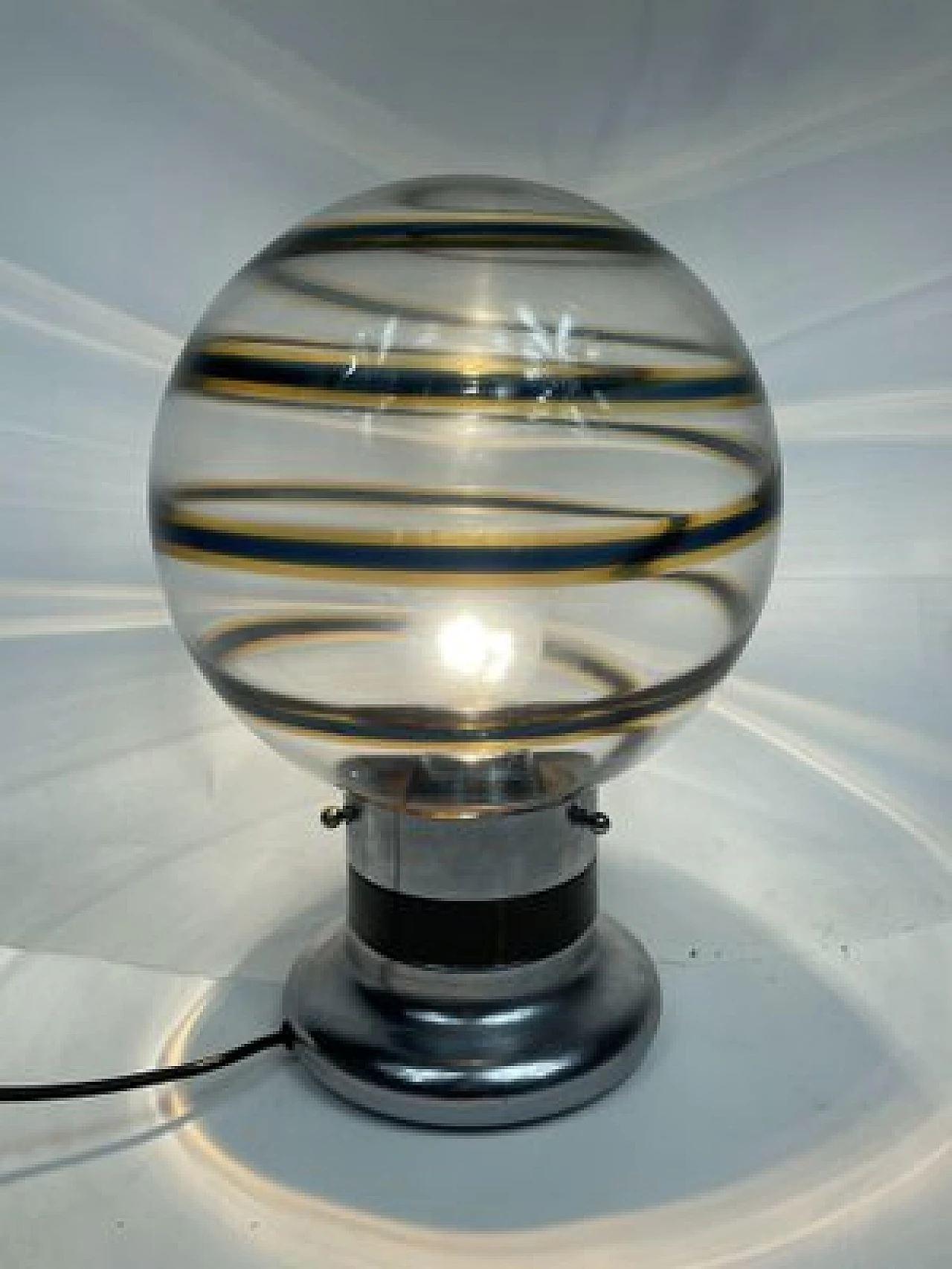 Lampada da tavolo in vetro di Murano attribuita a Toni Zuccheri, anni '60 6