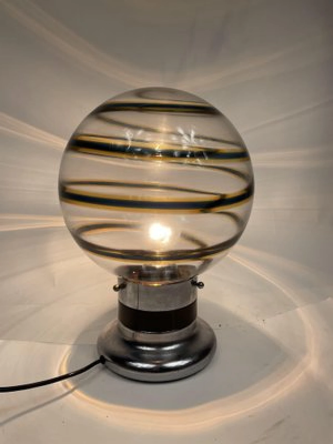 Murano glass table lamp attributed to Toni Zuccheri, 1960s 10