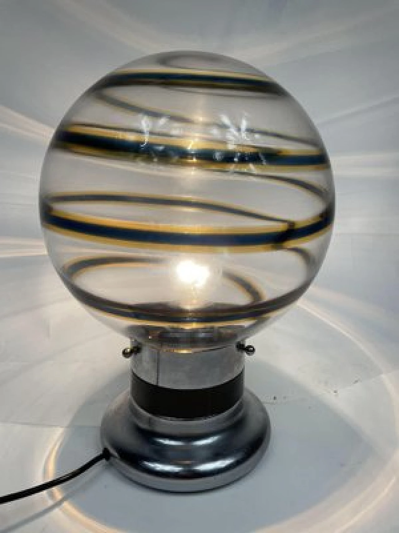 Murano glass table lamp attributed to Toni Zuccheri, 1960s 12