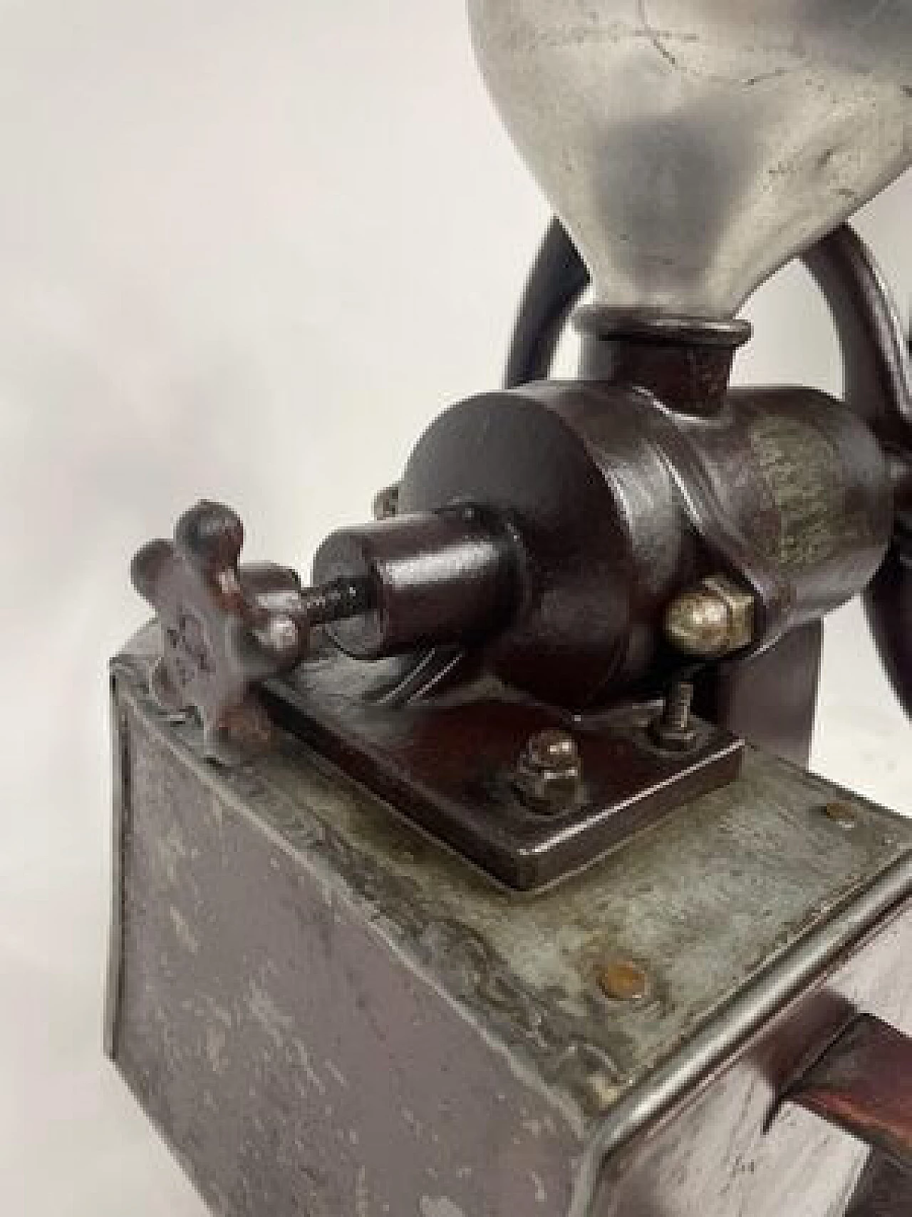 Flywheel coffee grinder, late 19th century 6