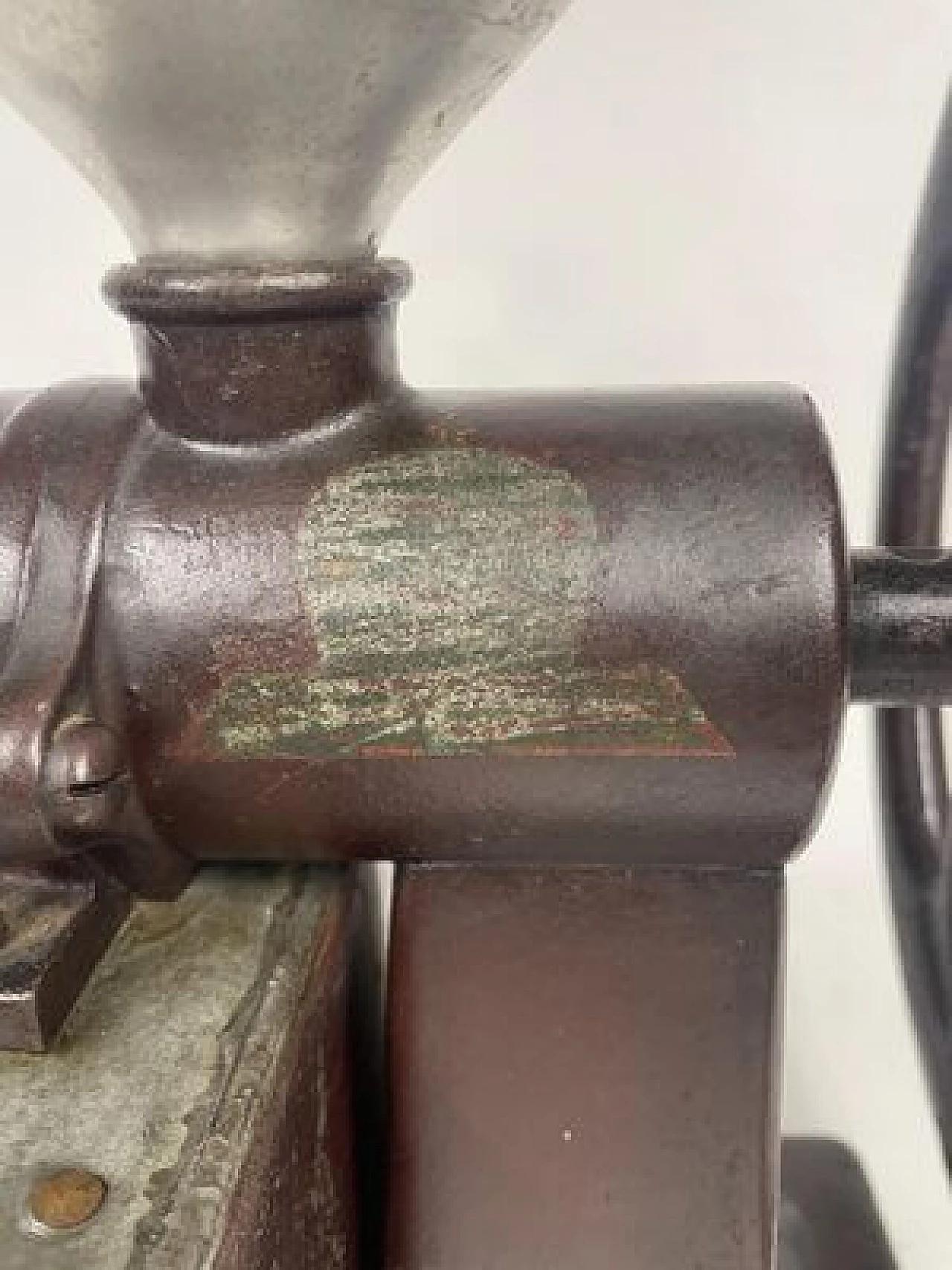 Flywheel coffee grinder, late 19th century 14