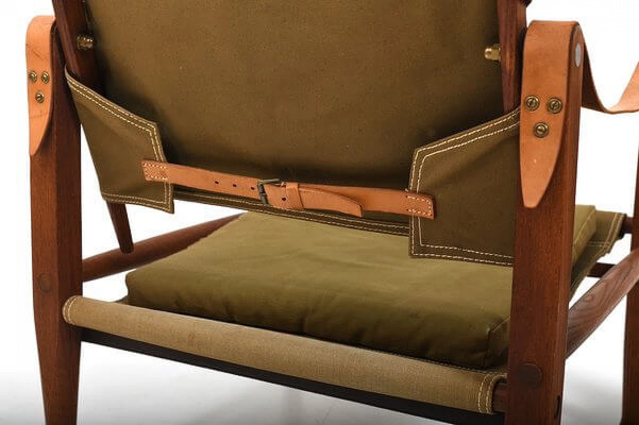 Pair of Safari chairs by Kare Klint for Rud. Rasmussen, 1960s 11