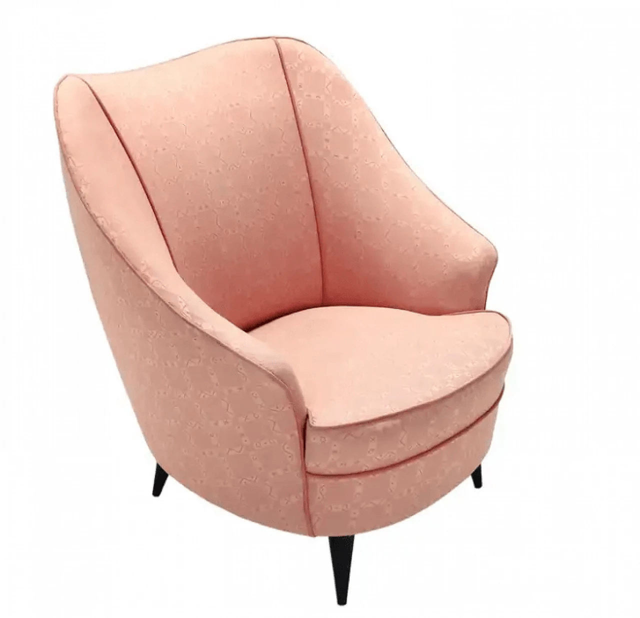 Peachy pink armchair in the style of Gio Ponti for Casa & Giardino, 1940s 1