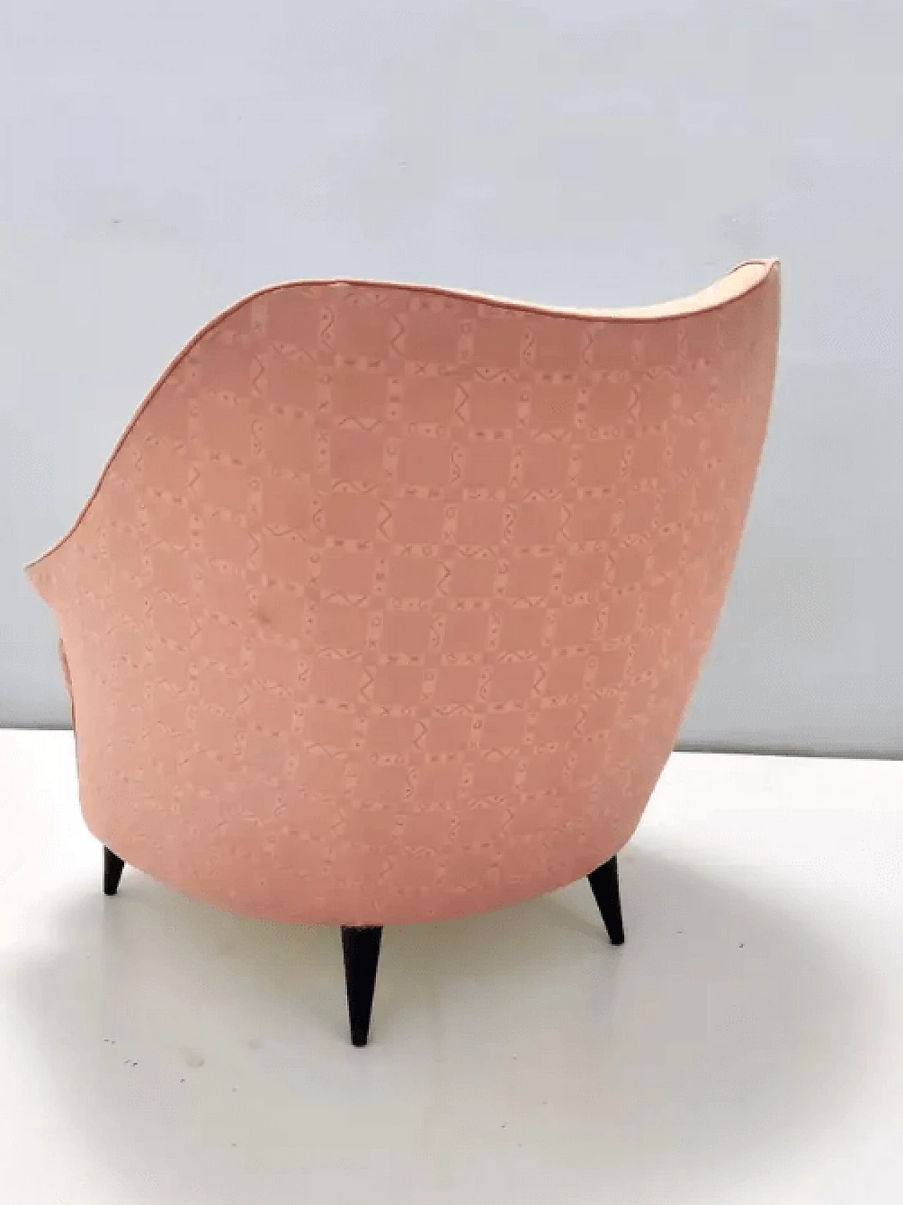 Peachy pink armchair in the style of Gio Ponti for Casa & Giardino, 1940s 3