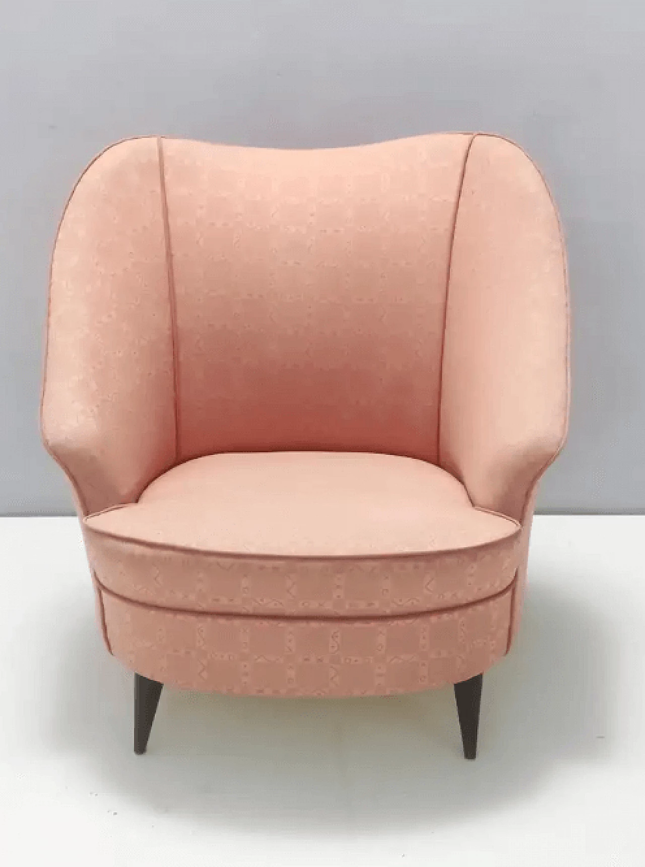 Peachy pink armchair in the style of Gio Ponti for Casa & Giardino, 1940s 5