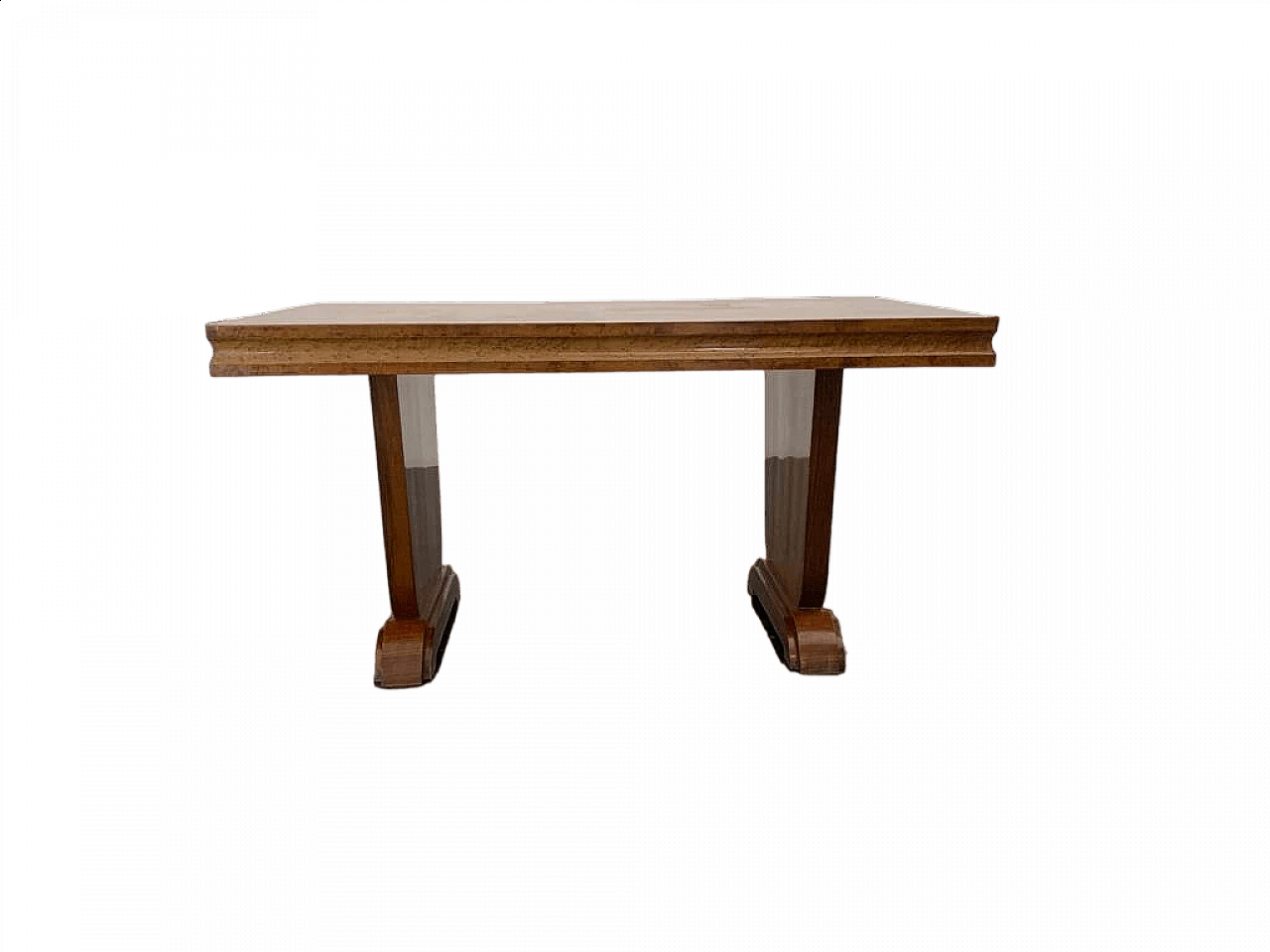 Art Deco table in walnut and maple root, 1930s 11