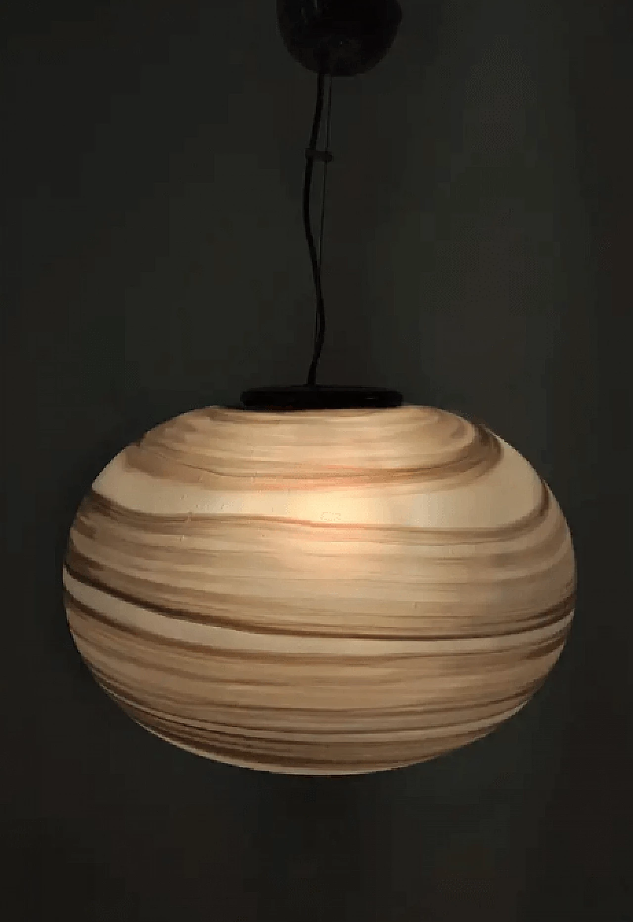 Adjustable oval Giove glass chandelier by Ludovico Diaz de Santillana for VeArt, 1970s 2