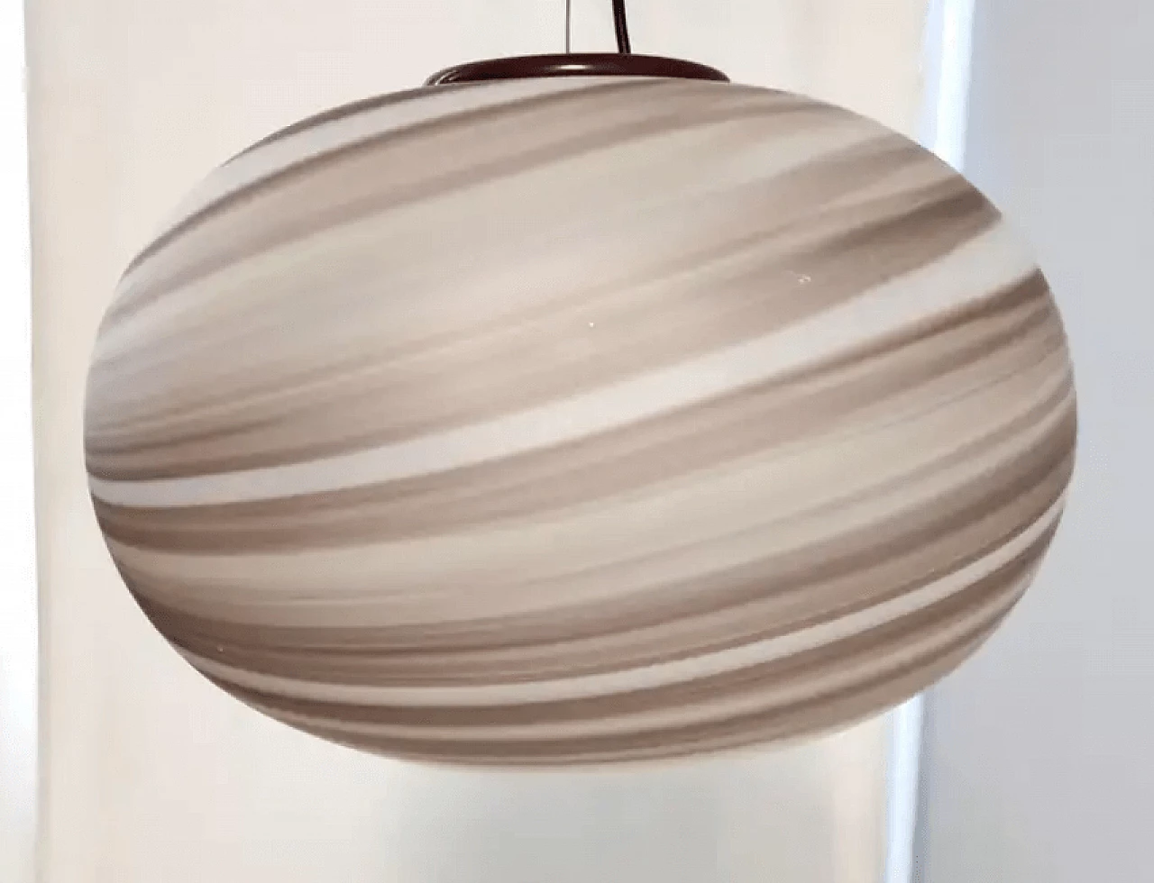 Adjustable oval Giove glass chandelier by Ludovico Diaz de Santillana for VeArt, 1970s 4