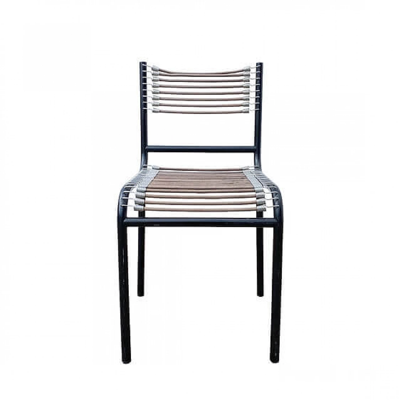 Sandows chair by Renè Herbst black edition, 1930s 3