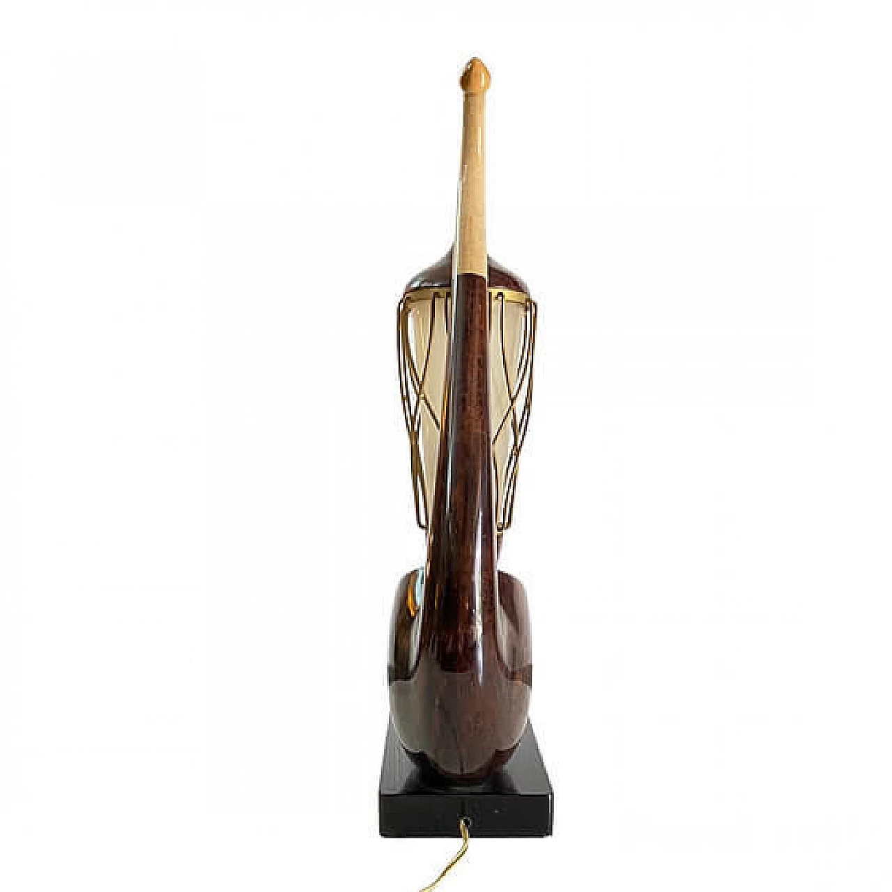 Ceci N'est Pas Une Pipe, goatskin lamp by Aldo Tura for Tura Milano, 1970s 1