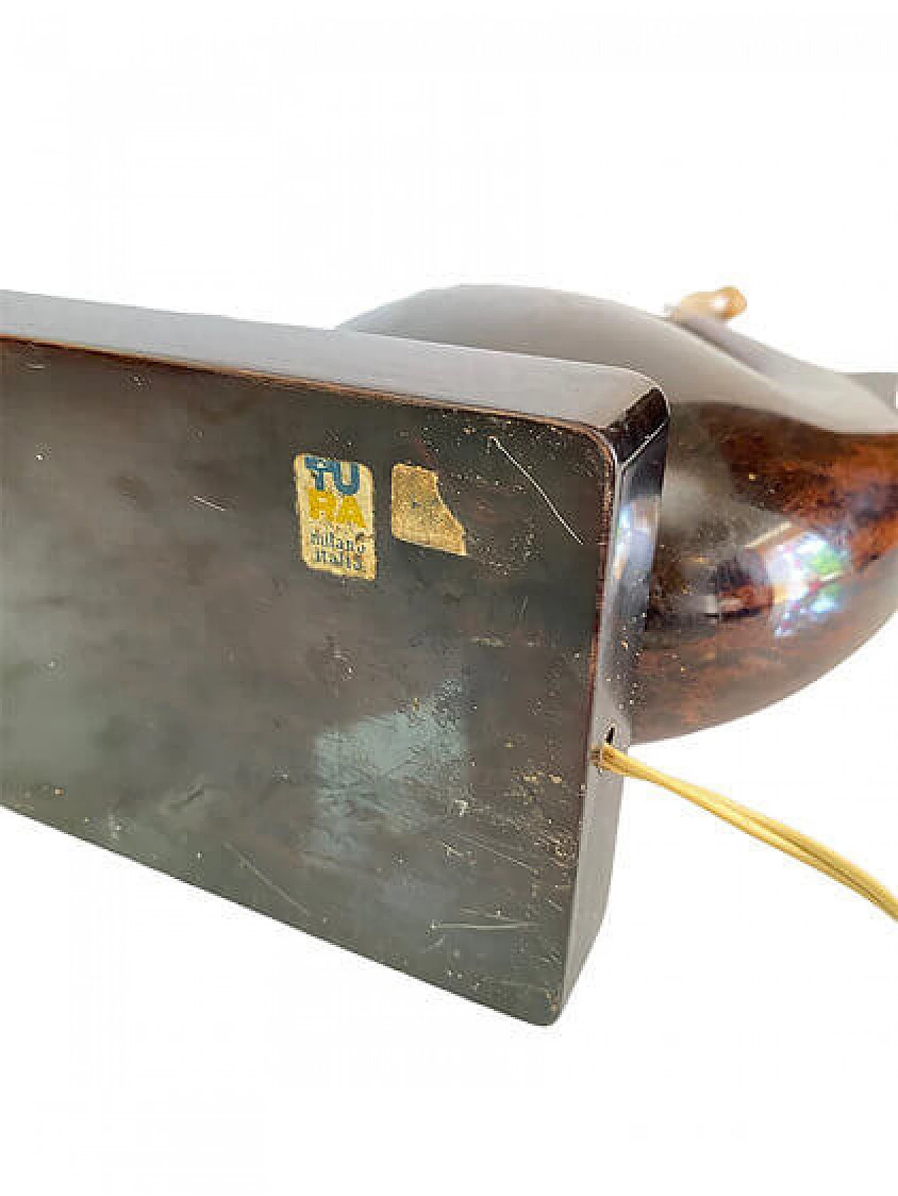 Ceci N'est Pas Une Pipe, goatskin lamp by Aldo Tura for Tura Milano, 1970s 7