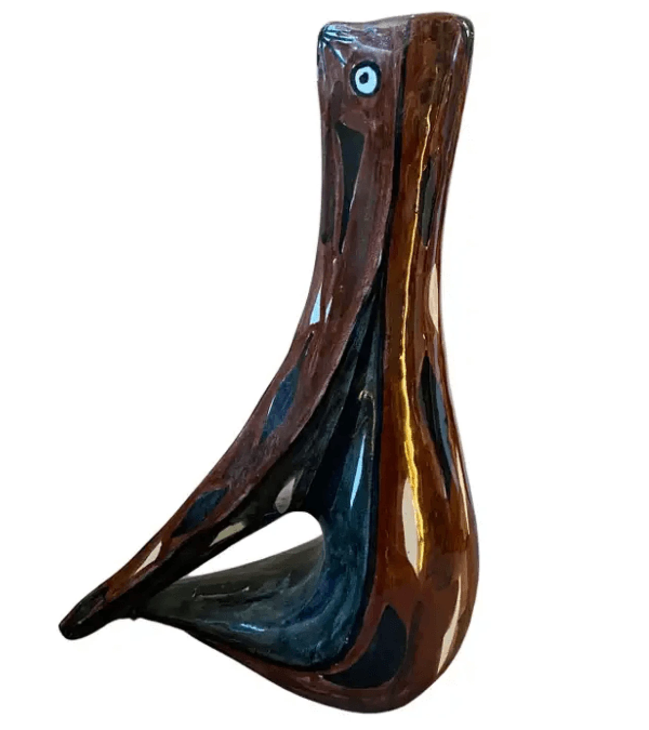 Vaso in ceramica siciliana dipinta a mano di Garofalo, anni '70 1