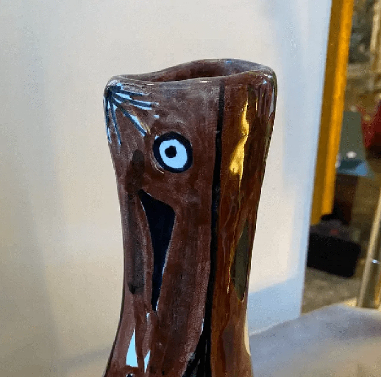 Vaso in ceramica siciliana dipinta a mano di Garofalo, anni '70 2