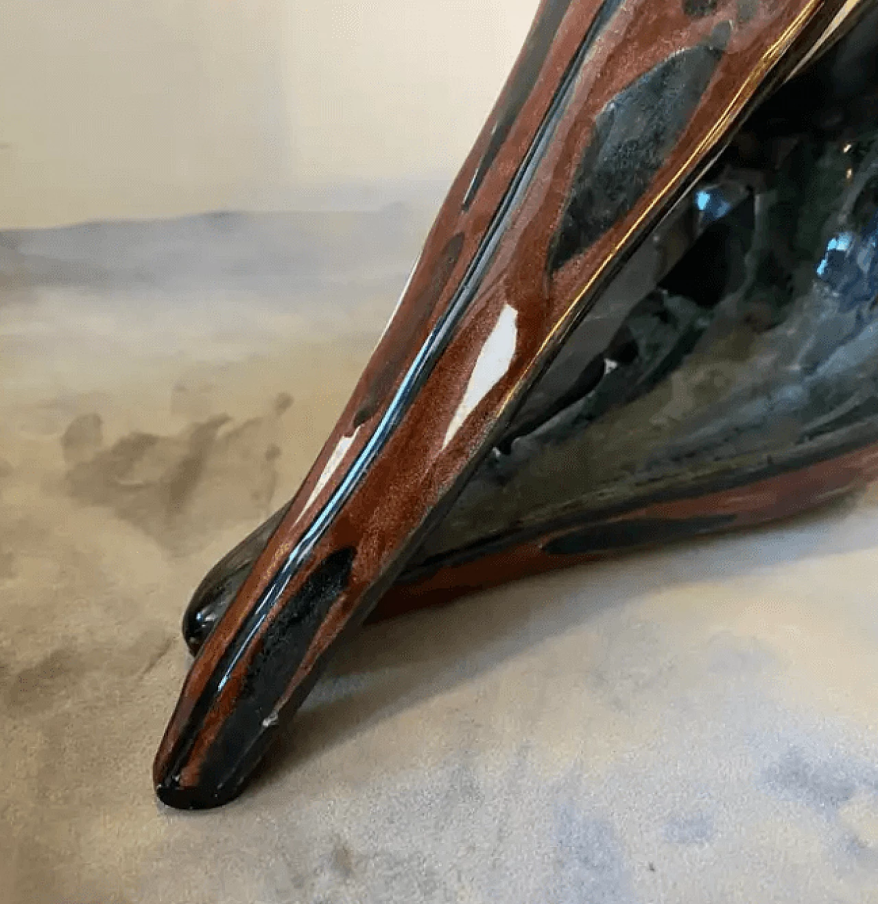 Vaso in ceramica siciliana dipinta a mano di Garofalo, anni '70 4