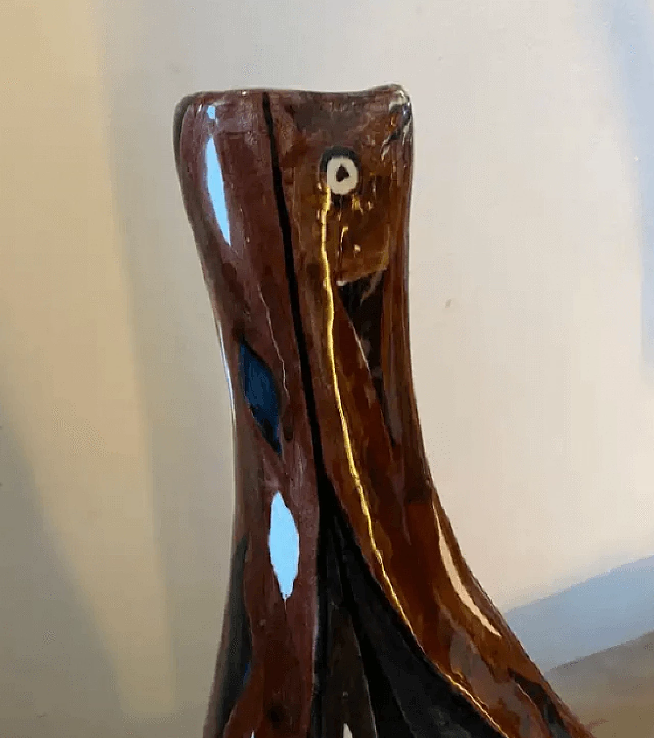 Vaso in ceramica siciliana dipinta a mano di Garofalo, anni '70 6