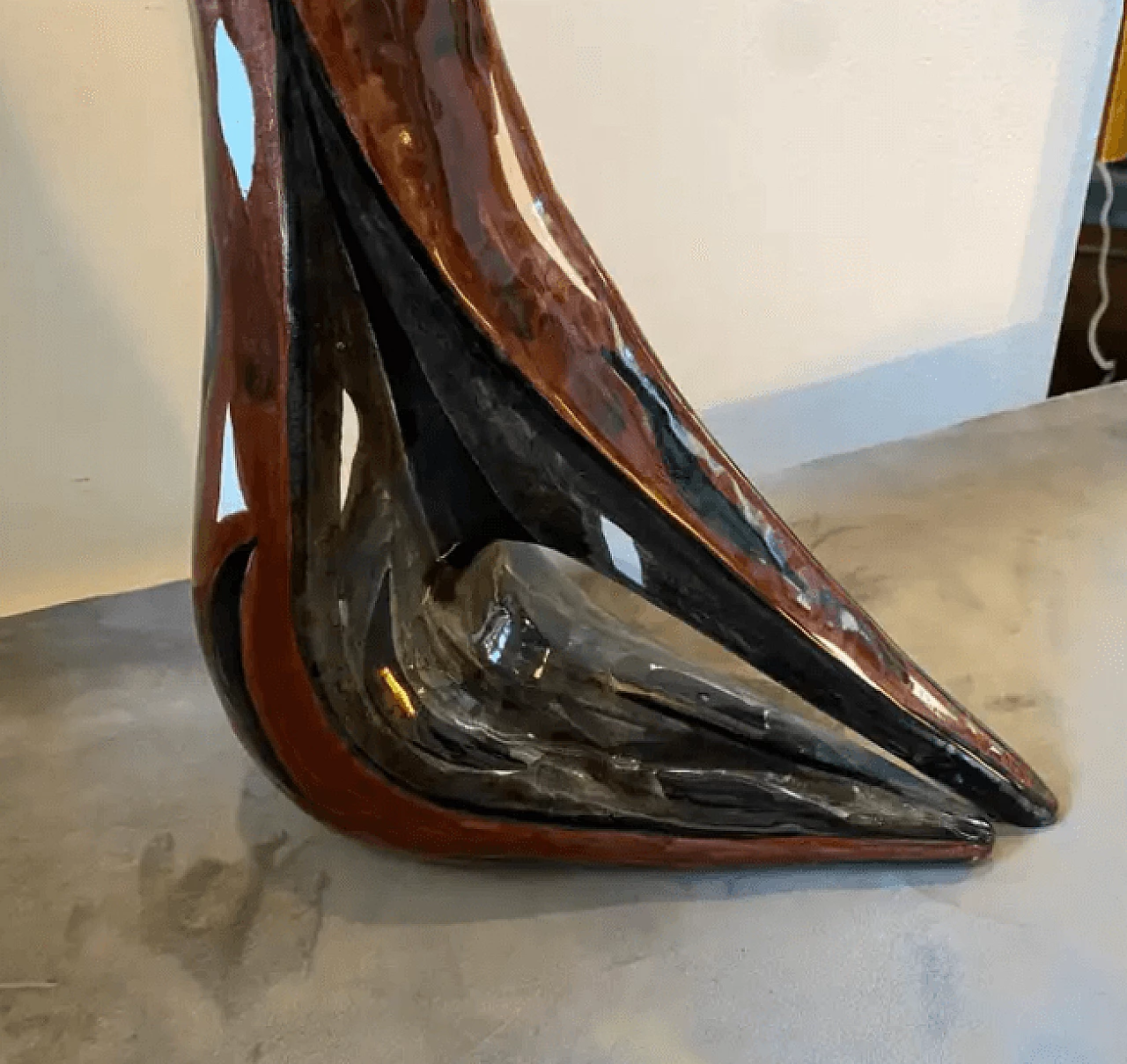 Vaso in ceramica siciliana dipinta a mano di Garofalo, anni '70 7