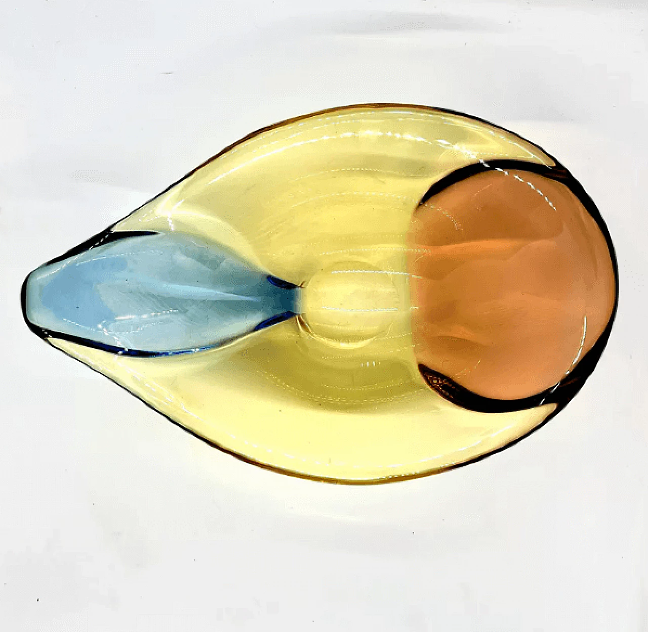 Centerpiece by Hana Machovska for Mstišov Moser - Karlovarske Sklo, 1960s 6