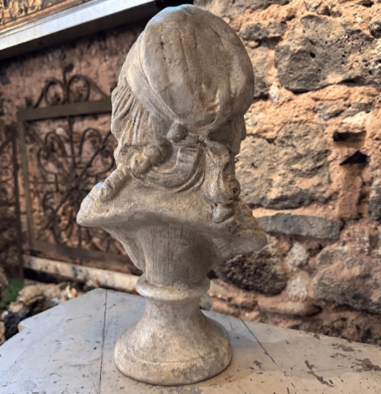 Terracotta young girl bust sculpture, 1930s 6