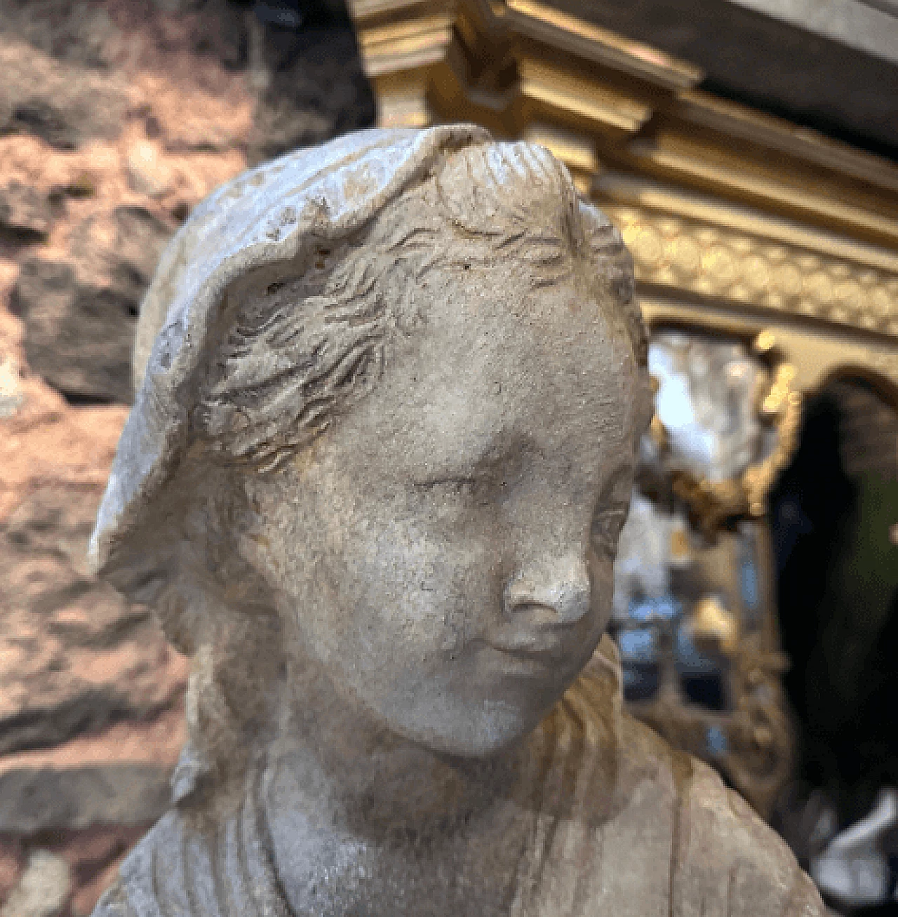 Terracotta young girl bust sculpture, 1930s 13