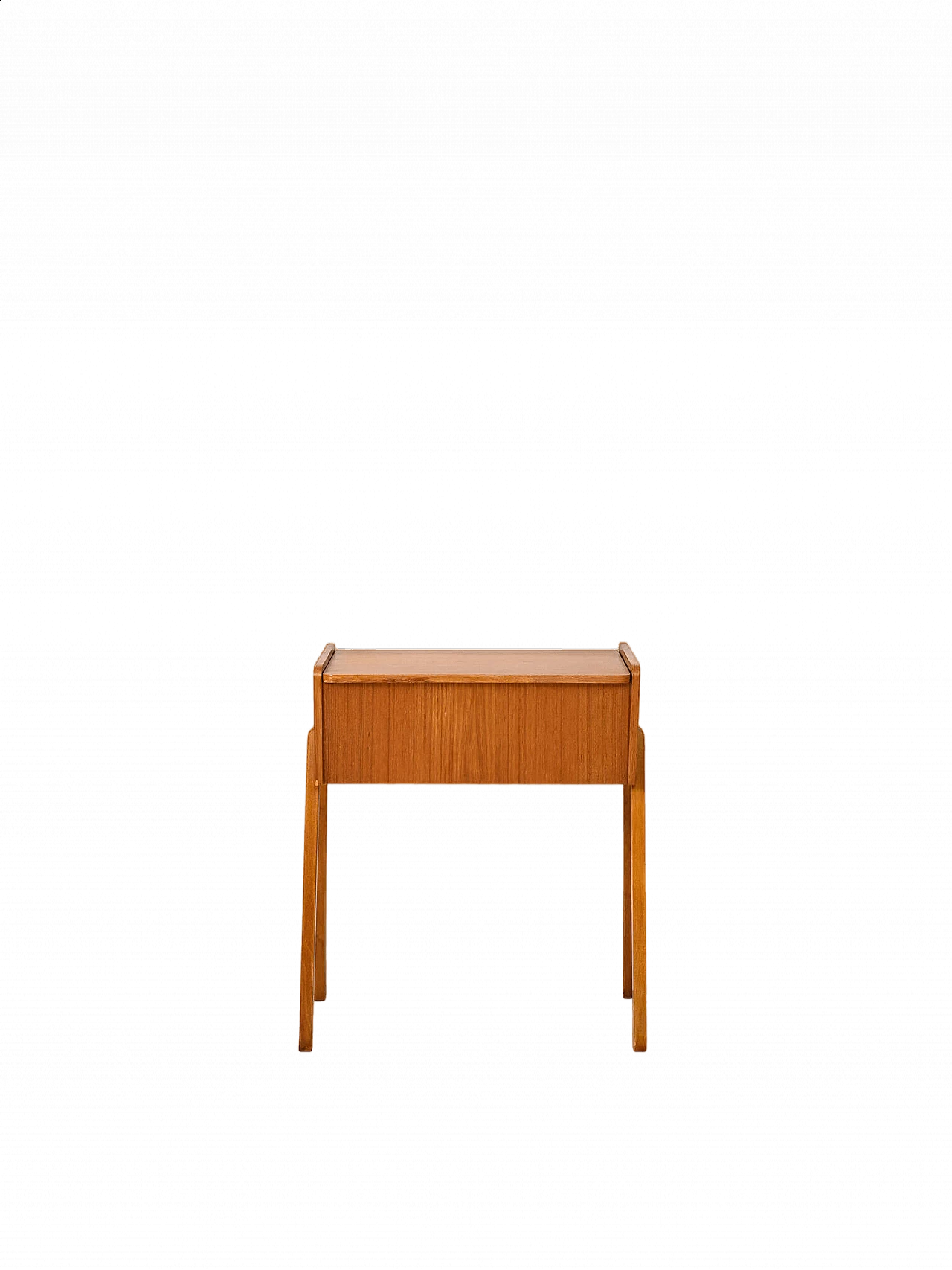 Teak sewing table with storage compartment, 1960s 11