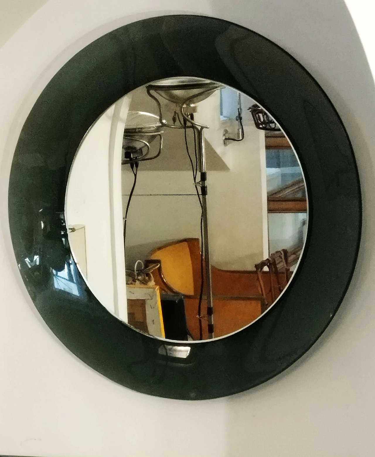 Round mirror by Cristal Labor, 1960s 4
