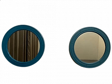 Coppia di specchi blu di Carrara & Matta, anni '70