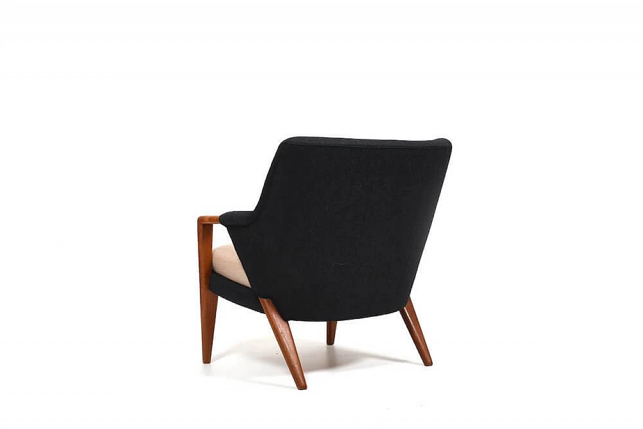 Danish solid teak armchair with upholstery, 1960s 5