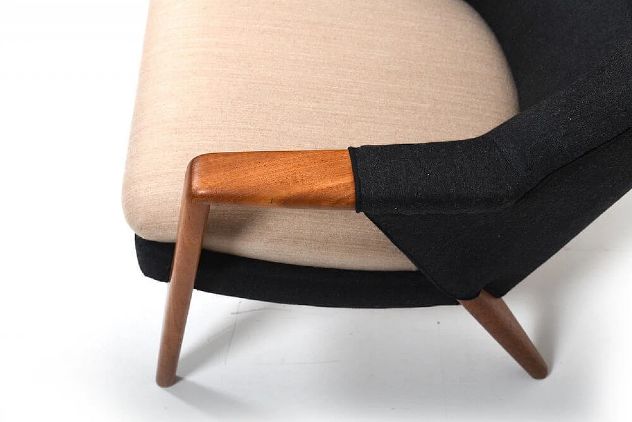 Danish solid teak armchair with upholstery, 1960s 7
