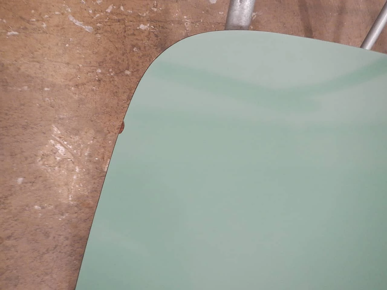 4 Chairs in green formica and metal, 1960s 10
