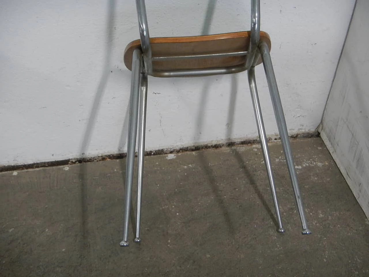 6 Sedie in formica verde e metallo, anni '50 11