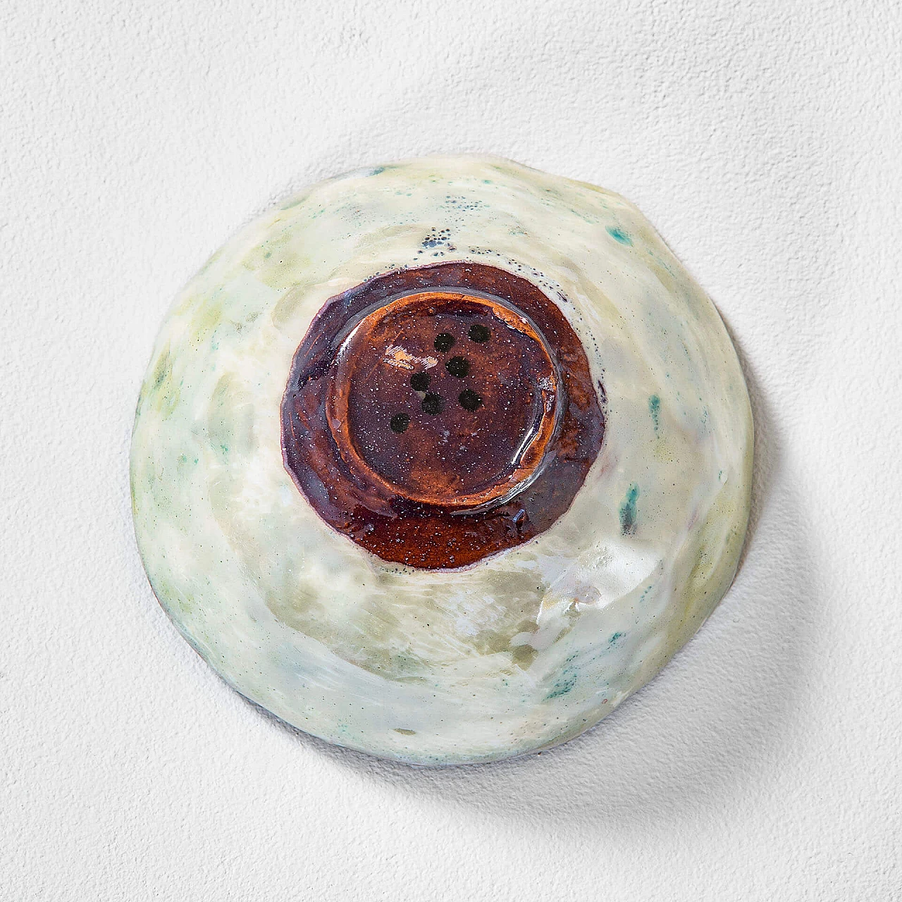 Ciotola decorativa in ceramica smaltata verde di Fausto Melotti, anni '50 7