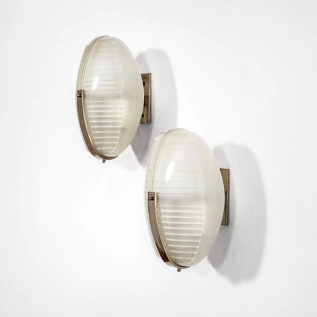 Pair of Lambda wall lights by Vico Magistretti for Artemide, 1960s 2