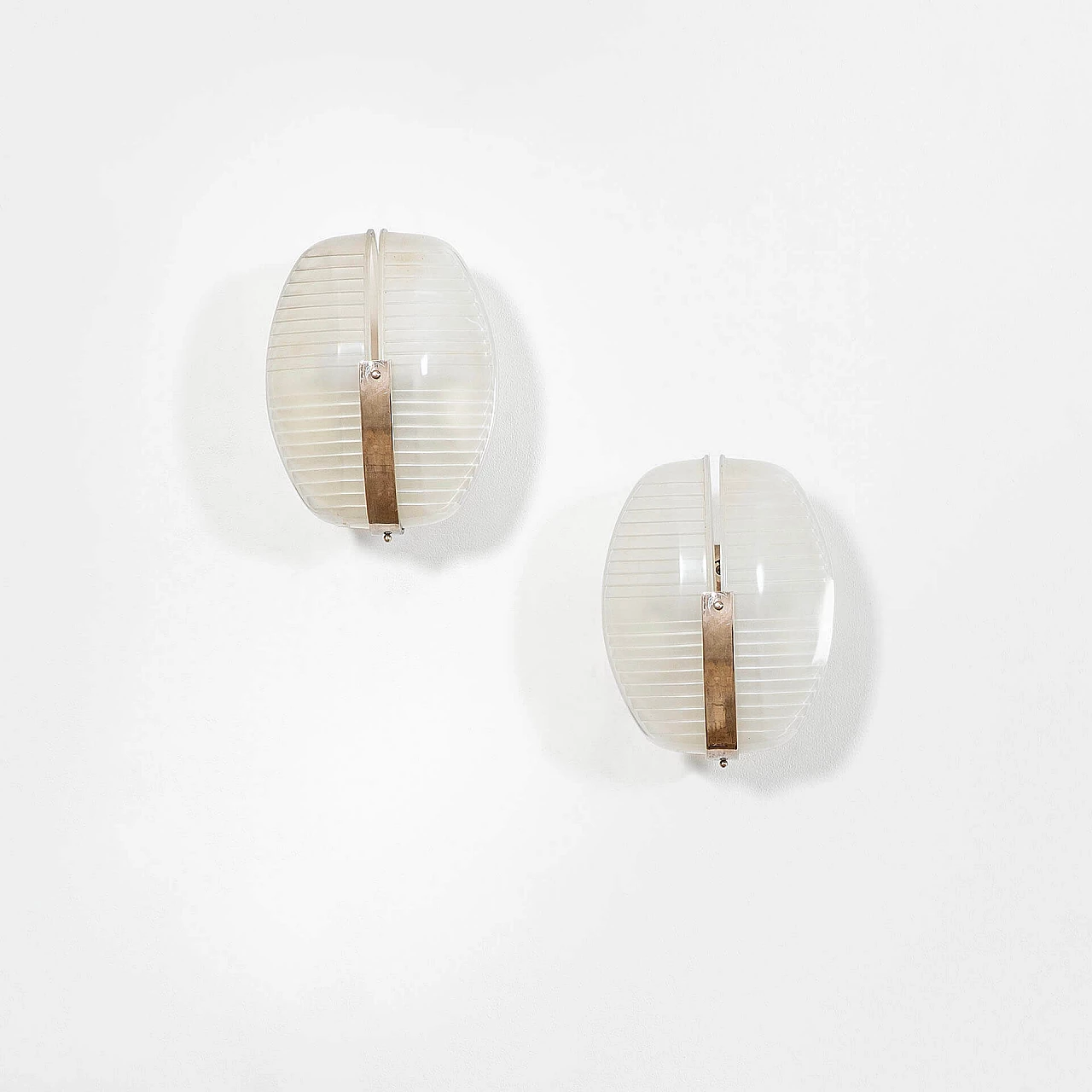 Pair of Lambda wall lights by Vico Magistretti for Artemide, 1960s 3