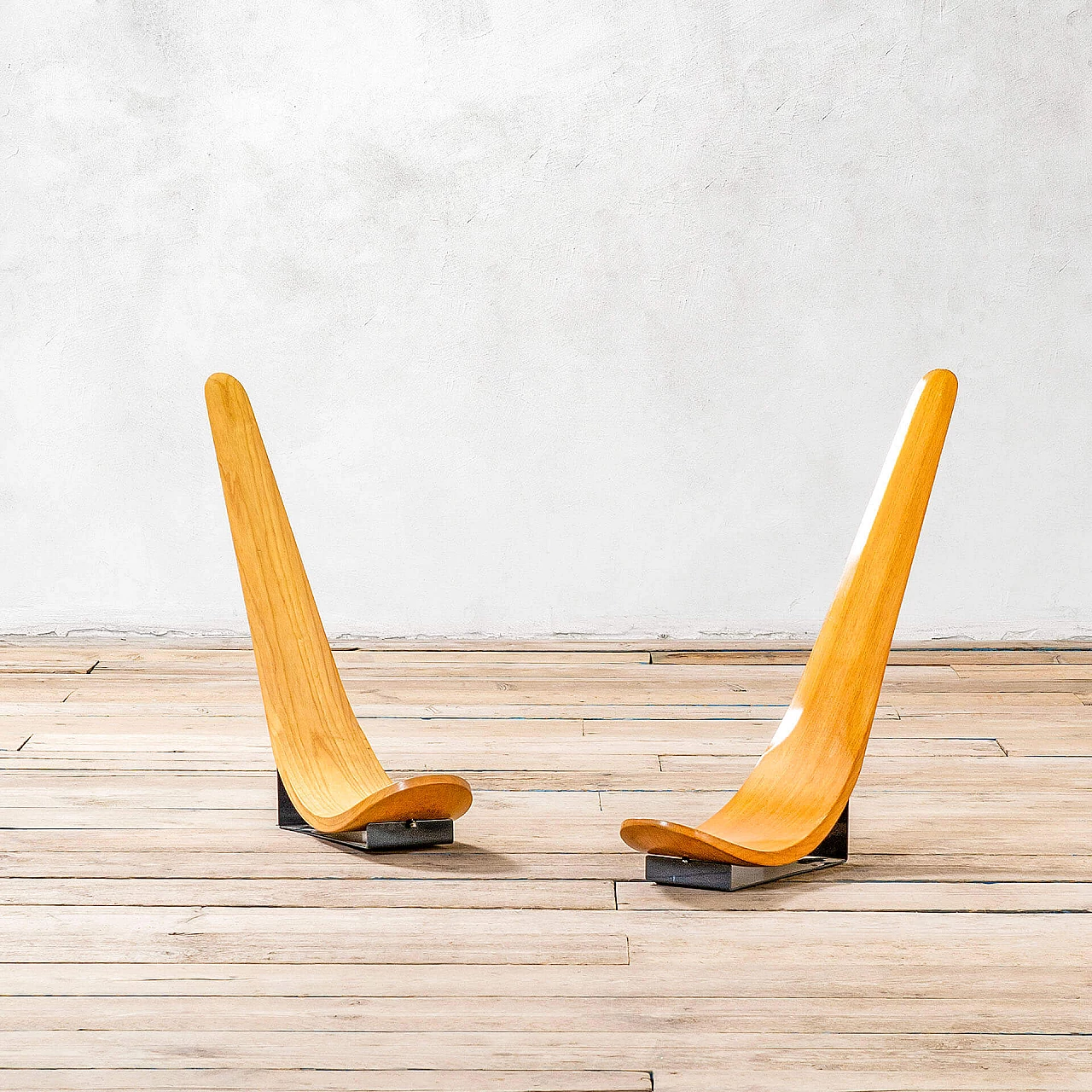 Pair of Chip chairs by Carlo Mo for Tecno, 1990s 1