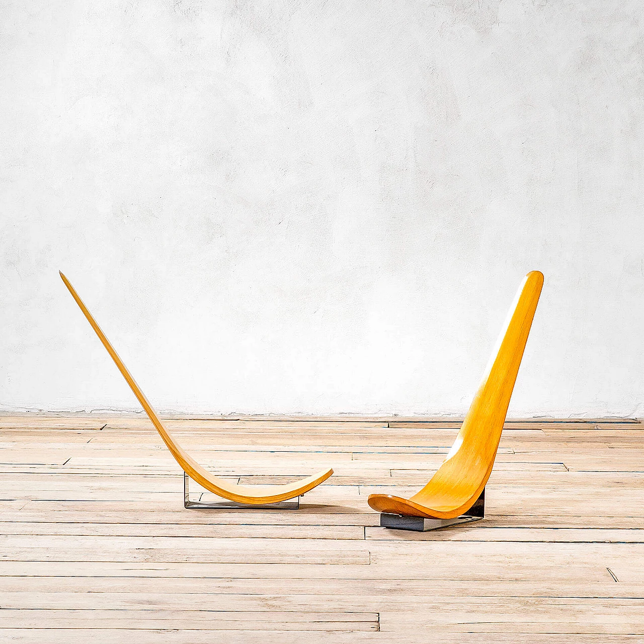 Pair of Chip chairs by Carlo Mo for Tecno, 1990s 2