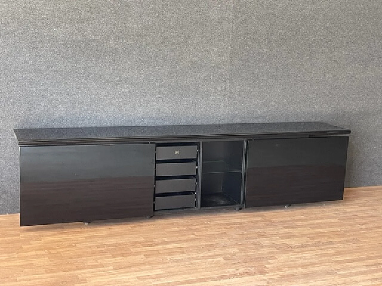 Sheraton sideboard in lacquered wood and laminate by Giotto Stoppino for Acerbis, 1970s 5