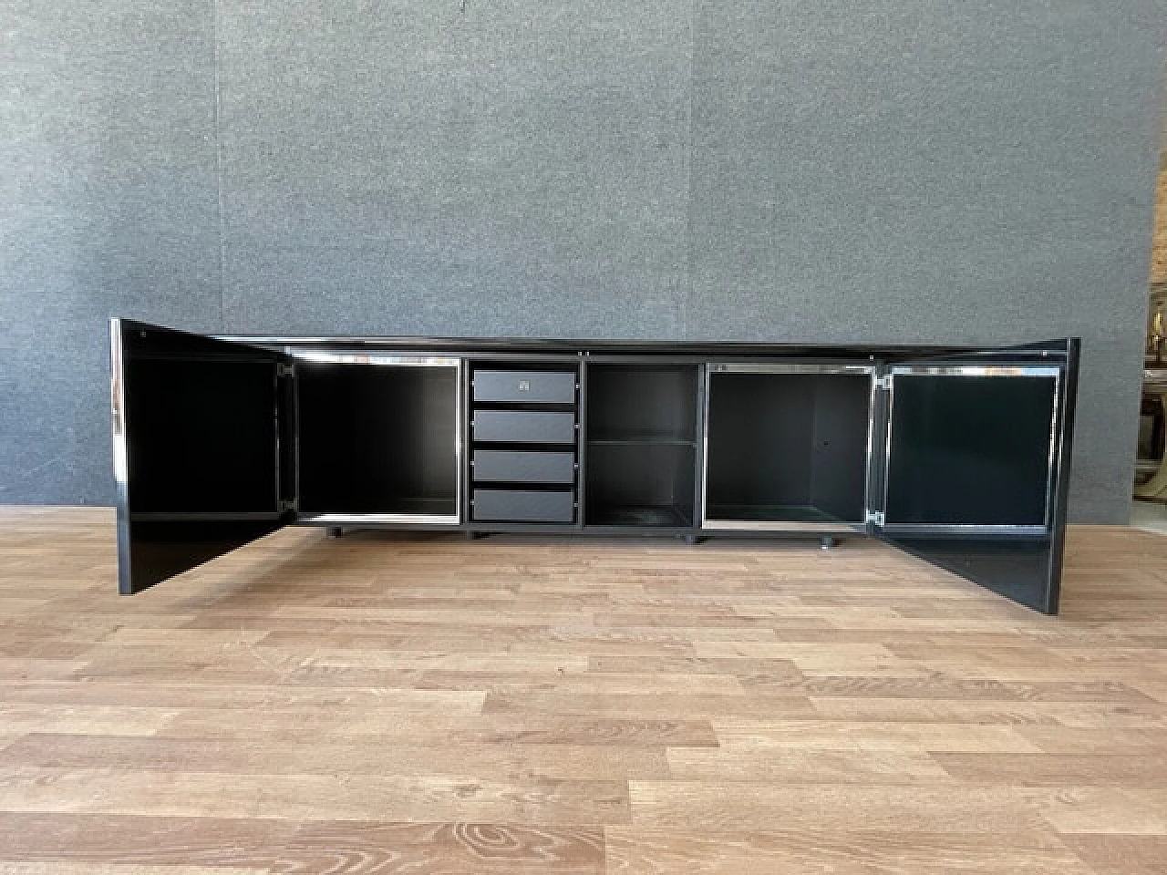 Sheraton sideboard in lacquered wood and laminate by Giotto Stoppino for Acerbis, 1970s 8