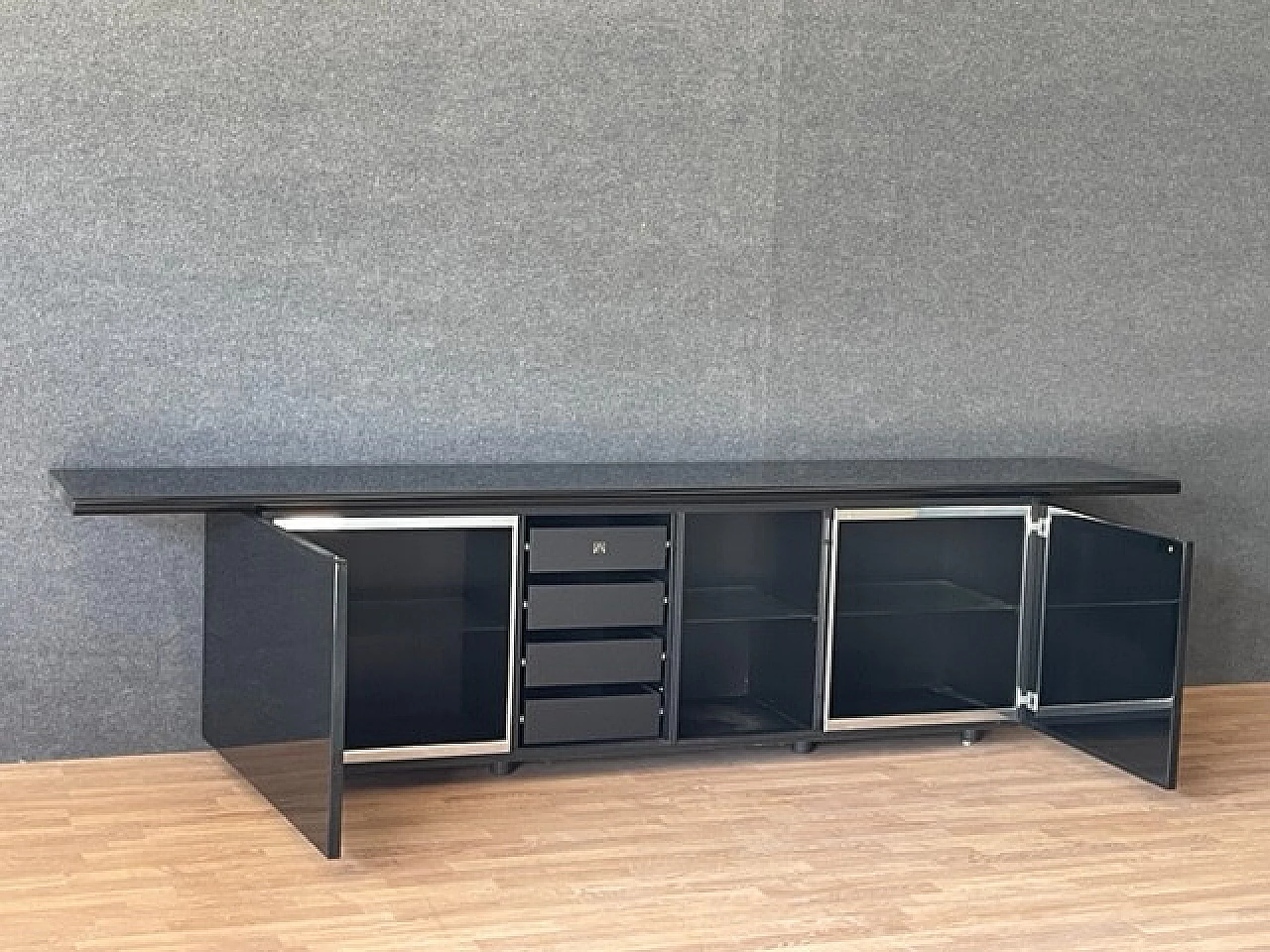 Sheraton sideboard in lacquered wood and laminate by Giotto Stoppino for Acerbis, 1970s 13