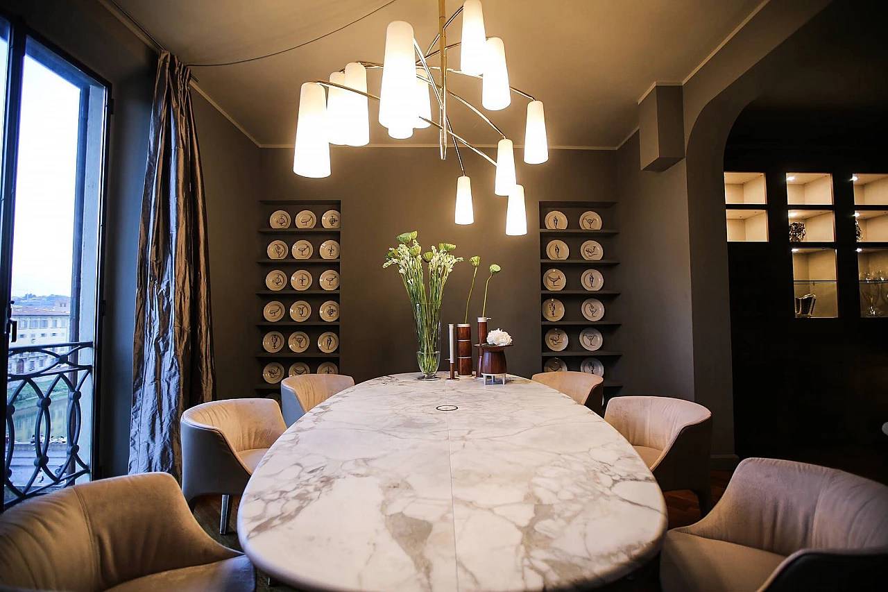 Tavolo Mizar in bronzo e marmo di Roberto Lazzeroni per Giorgetti, anni 2000 3