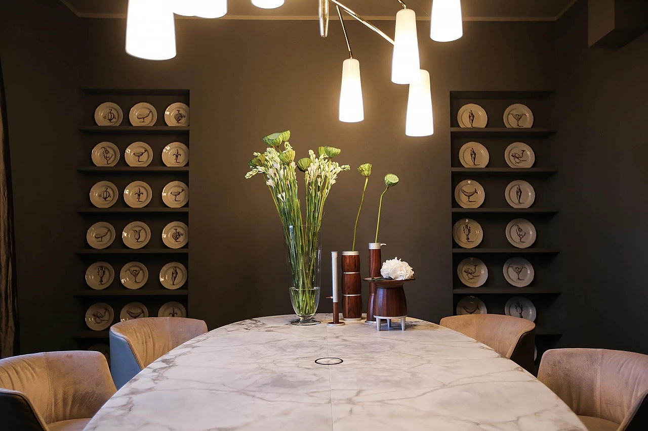 Tavolo Mizar in bronzo e marmo di Roberto Lazzeroni per Giorgetti, anni 2000 6