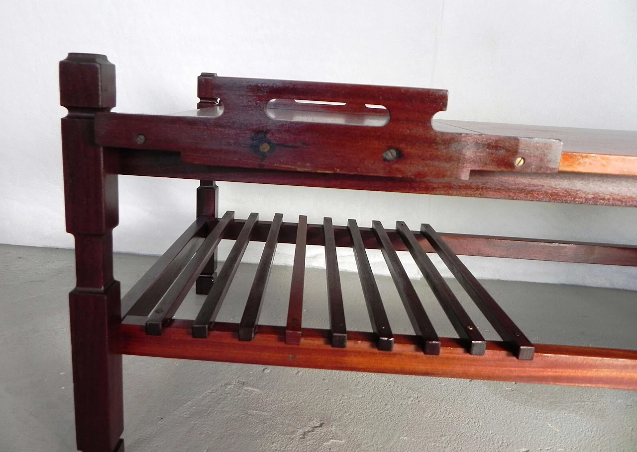 Wooden coffee table with pull-out tray, 1960s 15