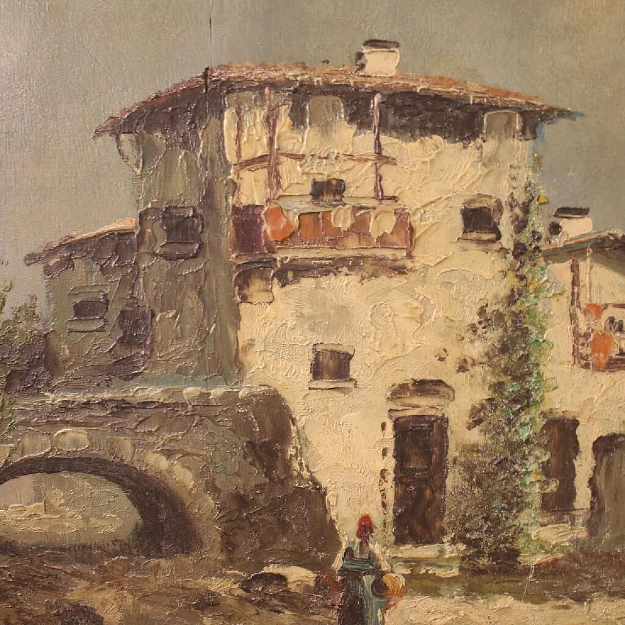 Dipinto di marina, olio su tavoletta, anni '40 10